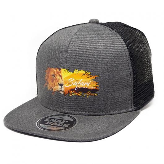Printed Heather Flat Peak Truckers